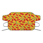 Santa Claus T-Rex Christmas Dino Print Car Windshield Snow Cover