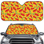 Santa Claus T-Rex Christmas Dino Print Car Windshield Sun Shade