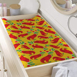 Santa Claus T-Rex Christmas Dino Print Changing Pad Cover