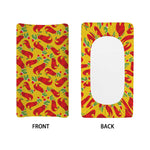 Santa Claus T-Rex Christmas Dino Print Changing Pad Cover