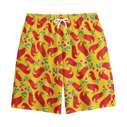 Santa Claus T-Rex Christmas Dino Print Cotton Shorts