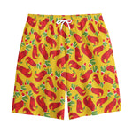 Santa Claus T-Rex Christmas Dino Print Cotton Shorts