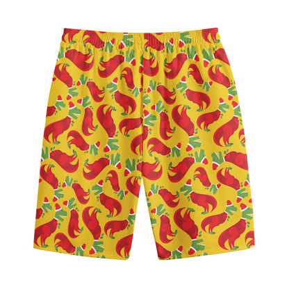 Santa Claus T-Rex Christmas Dino Print Cotton Shorts