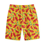 Santa Claus T-Rex Christmas Dino Print Cotton Shorts