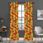 Santa Claus T-Rex Christmas Dino Print Curtain