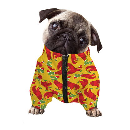 Santa Claus T-Rex Christmas Dino Print Dog Zip Up Jacket