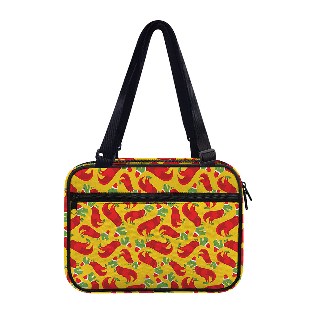 Santa Claus T-Rex Christmas Dino Print Double Strap Bible Bag