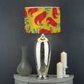 Santa Claus T-Rex Christmas Dino Print Drum Lamp Shade