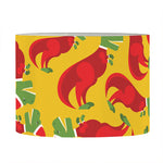 Santa Claus T-Rex Christmas Dino Print Drum Lamp Shade