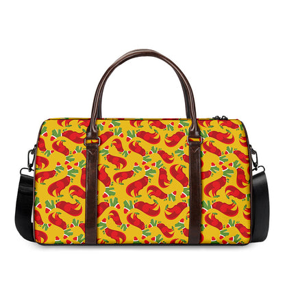 Santa Claus T-Rex Christmas Dino Print Duffle Bag