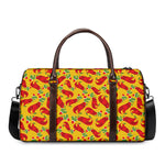 Santa Claus T-Rex Christmas Dino Print Duffle Bag