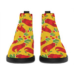 Santa Claus T-Rex Christmas Dino Print Flat Ankle Boots