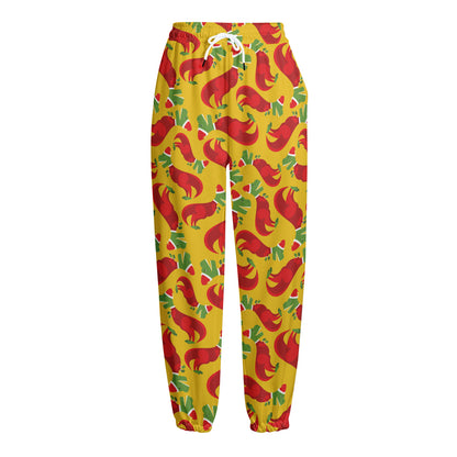 Santa Claus T-Rex Christmas Dino Print Fleece Lined Knit Pants