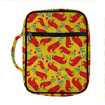 Santa Claus T-Rex Christmas Dino Print Front Pocket Bible Bag