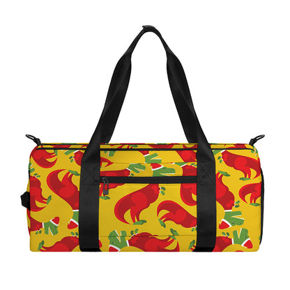 Santa Claus T-Rex Christmas Dino Print Gym Bag