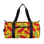 Santa Claus T-Rex Christmas Dino Print Gym Bag