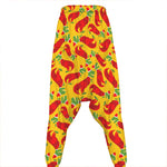 Santa Claus T-Rex Christmas Dino Print Hammer Pants