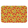 Santa Claus T-Rex Christmas Dino Print Indoor Door Mat