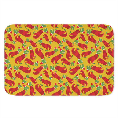Santa Claus T-Rex Christmas Dino Print Indoor Door Mat