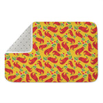 Santa Claus T-Rex Christmas Dino Print Indoor Door Mat