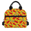 Santa Claus T-Rex Christmas Dino Print Insulated Lunch Bag