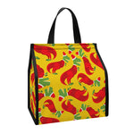 Santa Claus T-Rex Christmas Dino Print Insulated Lunch Tote