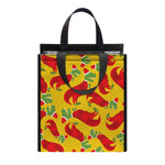 Santa Claus T-Rex Christmas Dino Print Insulated Lunch Tote