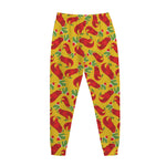 Santa Claus T-Rex Christmas Dino Print Jogger Pants