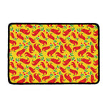 Santa Claus T-Rex Christmas Dino Print Kitchen Mat