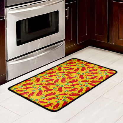 Santa Claus T-Rex Christmas Dino Print Kitchen Mat