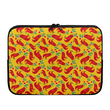 Santa Claus T-Rex Christmas Dino Print Laptop Sleeve