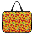Santa Claus T-Rex Christmas Dino Print Laptop Sleeve With Handle