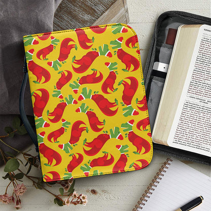 Santa Claus T-Rex Christmas Dino Print Leather Bible Cover