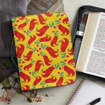 Santa Claus T-Rex Christmas Dino Print Leather Bible Cover