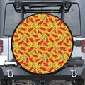 Santa Claus T-Rex Christmas Dino Print Leather Spare Tire Cover