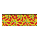 Santa Claus T-Rex Christmas Dino Print Long Kitchen Mat