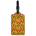 Santa Claus T-Rex Christmas Dino Print Luggage Tag