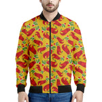 Santa Claus T-Rex Christmas Dino Print Men's Bomber Jacket