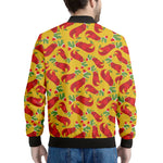 Santa Claus T-Rex Christmas Dino Print Men's Bomber Jacket