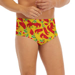 Santa Claus T-Rex Christmas Dino Print Men's Briefs
