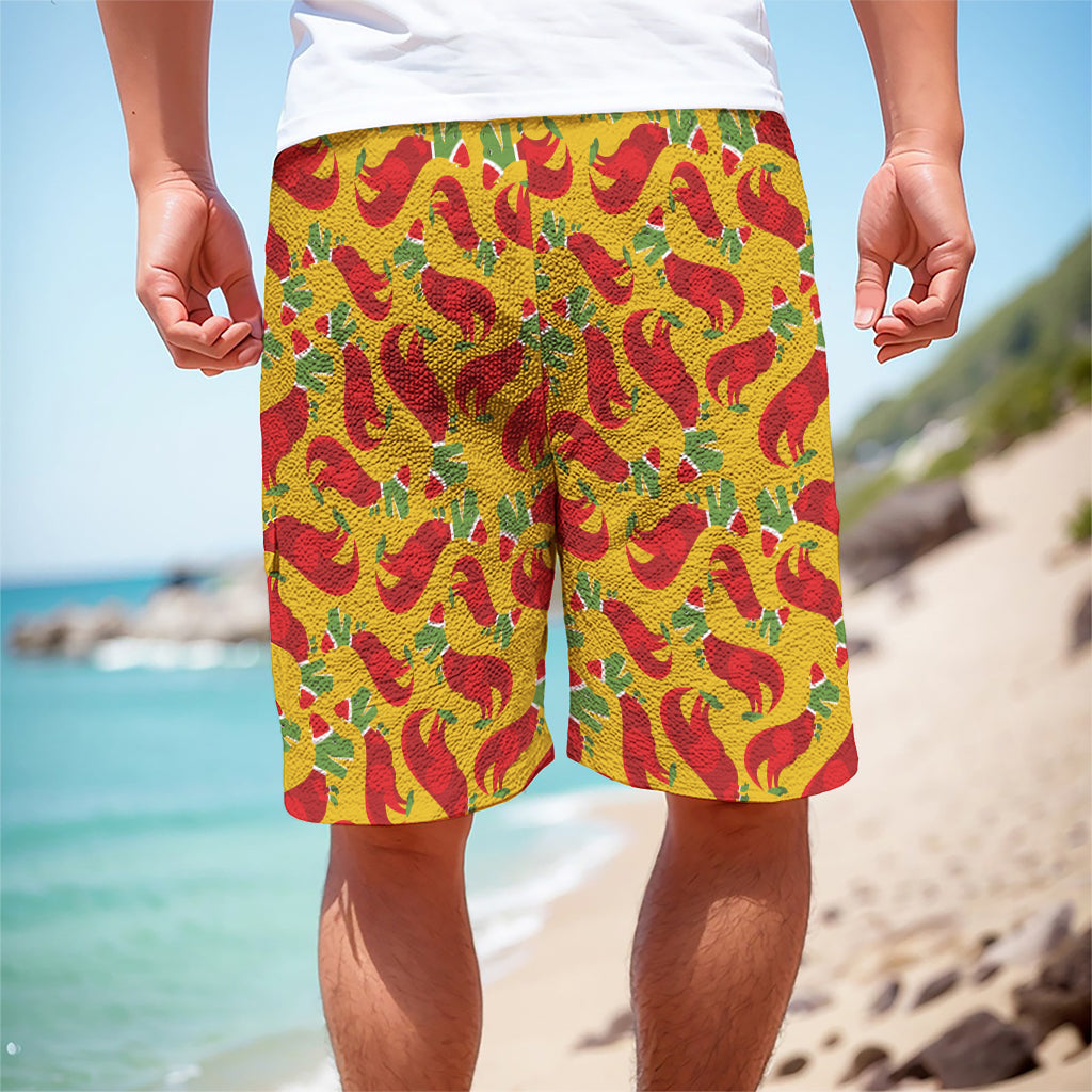 Santa Claus T-Rex Christmas Dino Print Men's Cargo Shorts