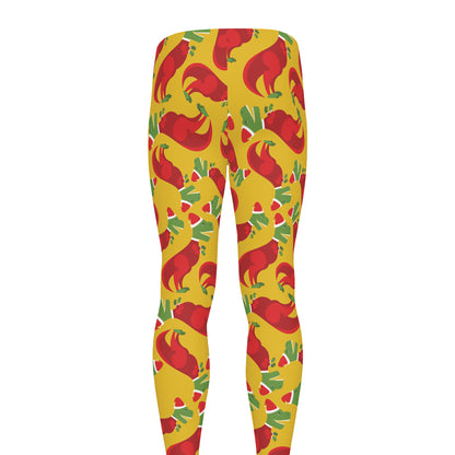 Santa Claus T-Rex Christmas Dino Print Men's leggings