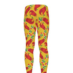 Santa Claus T-Rex Christmas Dino Print Men's leggings