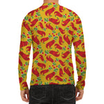 Santa Claus T-Rex Christmas Dino Print Men's Long Sleeve Rash Guard