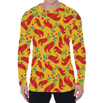 Santa Claus T-Rex Christmas Dino Print Men's Long Sleeve T-Shirt