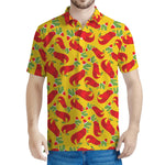 Santa Claus T-Rex Christmas Dino Print Men's Polo Shirt