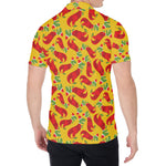 Santa Claus T-Rex Christmas Dino Print Men's Shirt