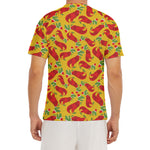 Santa Claus T-Rex Christmas Dino Print Men's Short Sleeve Rash Guard