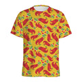 Santa Claus T-Rex Christmas Dino Print Men's Athletic T-Shirt