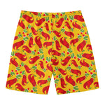 Santa Claus T-Rex Christmas Dino Print Men's Swim Trunks